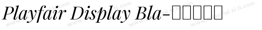 Playfair Display Bla字体转换